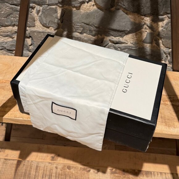 Gucci Black Leather Ace Low-top Sneakers - Picture 13 of 13